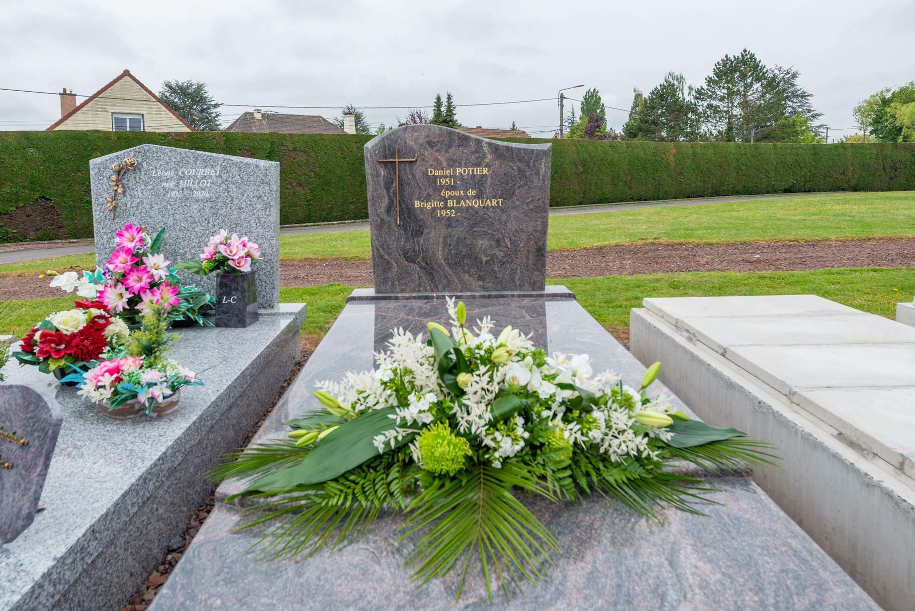 fleur au dessus de cimetiere